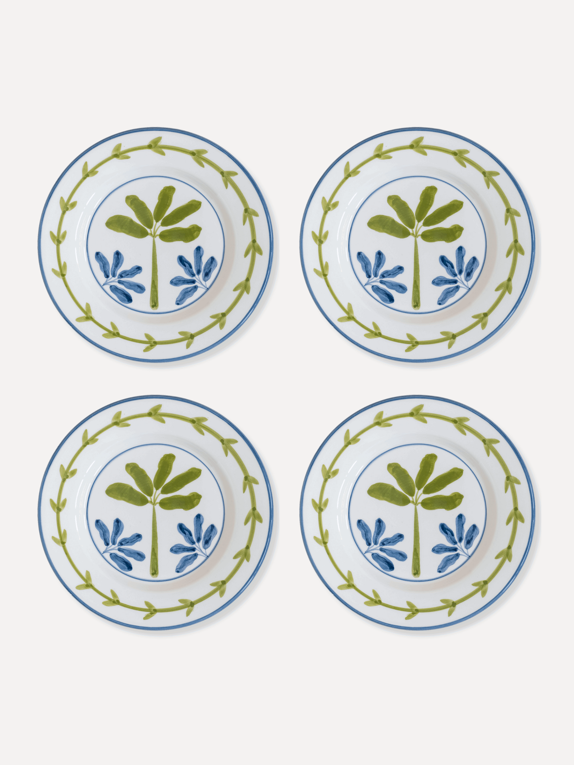 Bananeira Hand-Painted Ceramic Dessert Plate - Valsa Home- Tableware