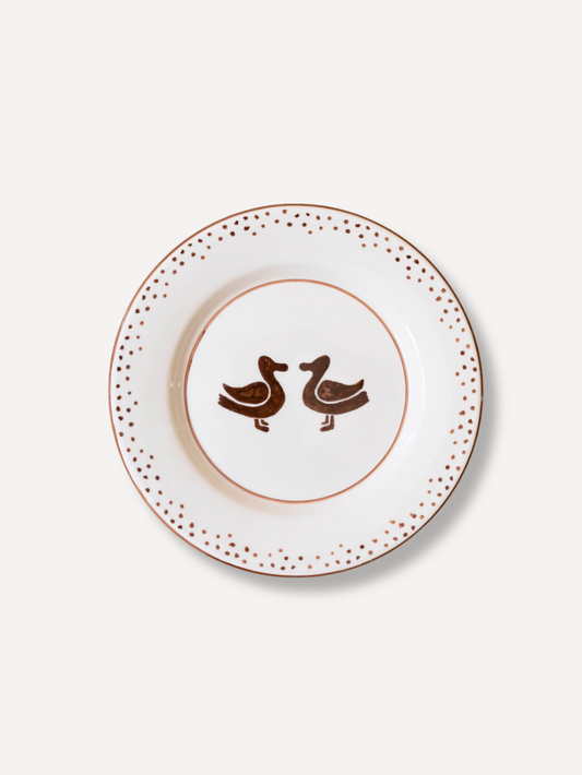 Patos Hand-Painted Dessert Plate - Valsa Home- Tableware