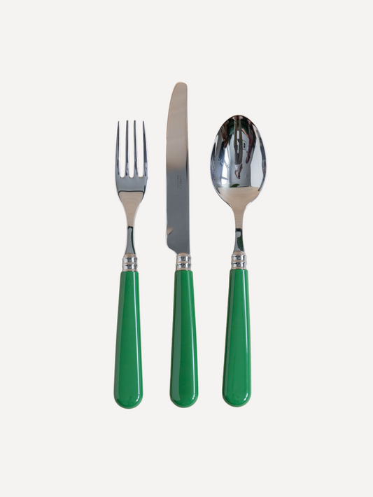 Green Dinner Cutlery Set - 12 pieces