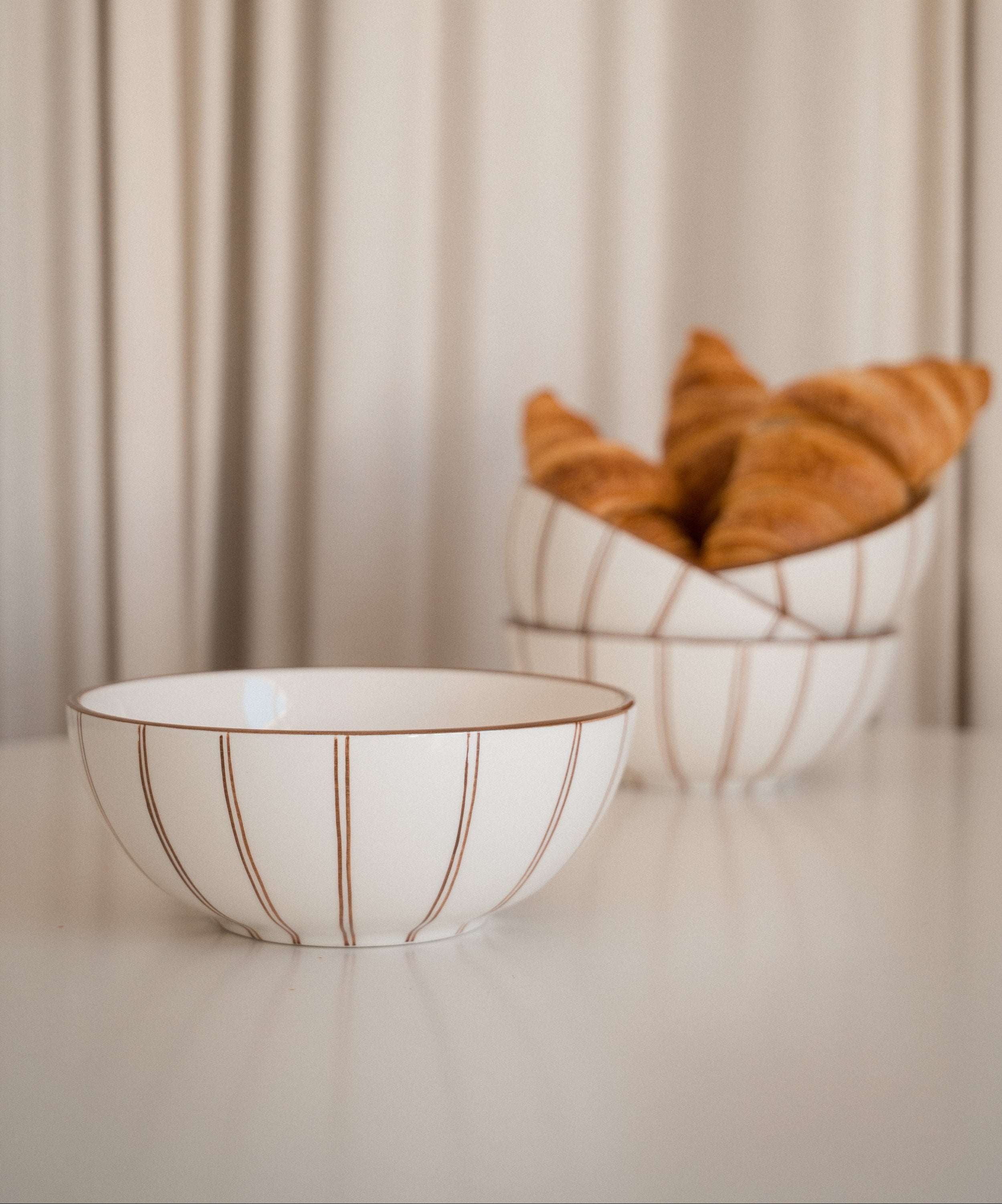 Pajama Hand Painted Cereal Bowl - Set of 2