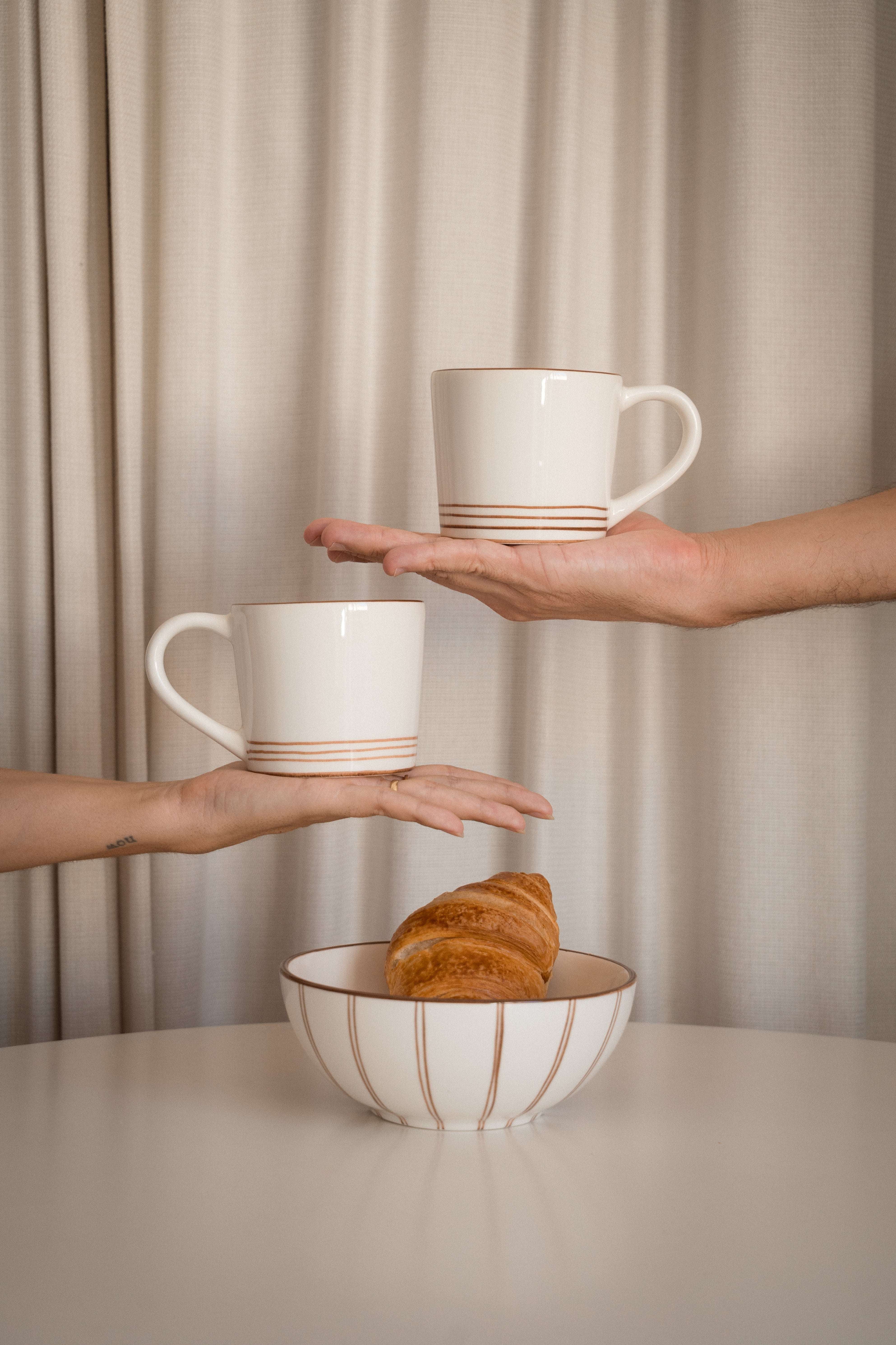 Pajama Hand Painted Cereal Bowl - Set of 2