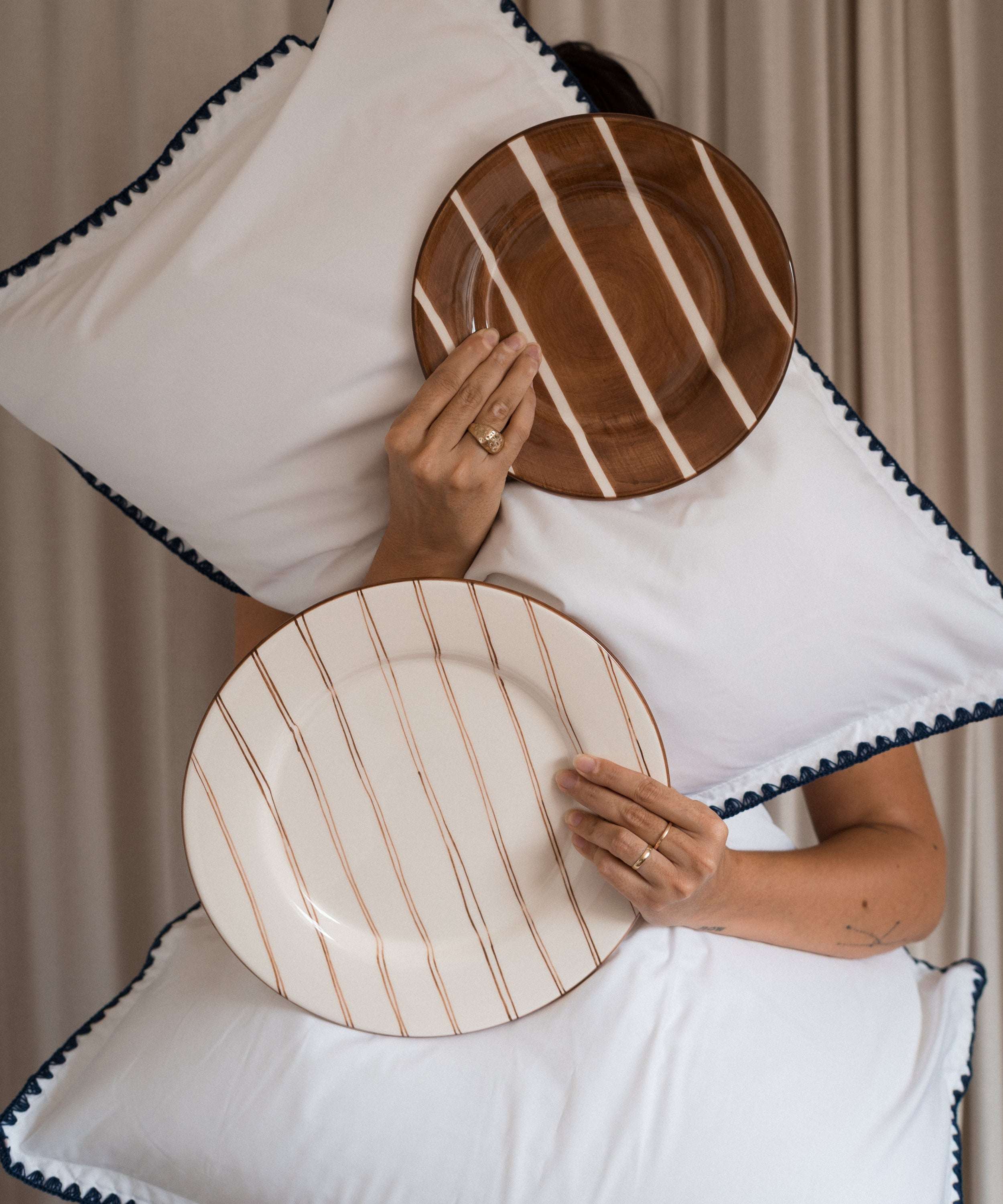 Pajama Hand Painted Dinner Plate - Set of 4