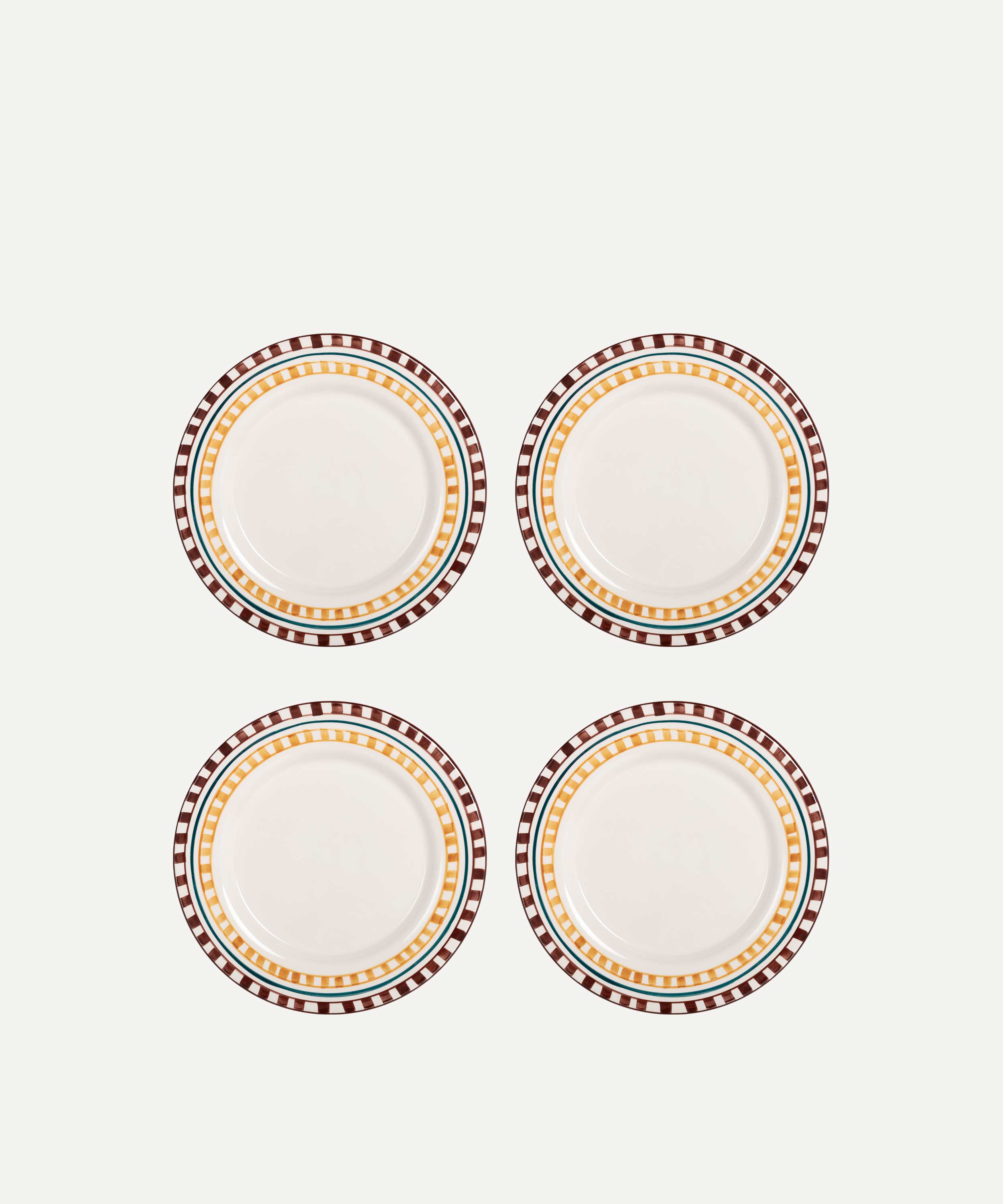 Charlotte Hand-Painted Dinner Plate - Set of 4
