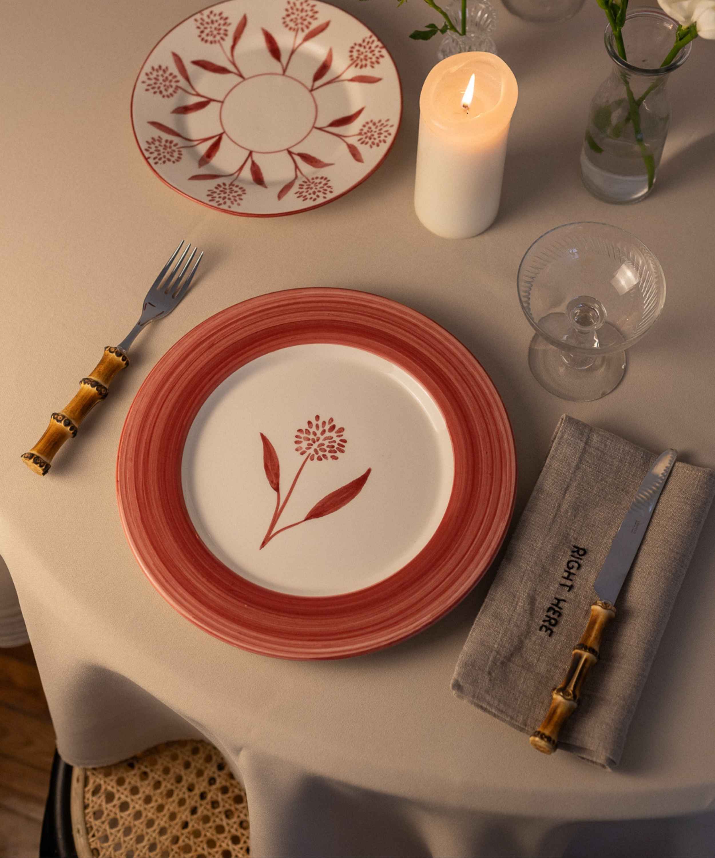 Cecilia Hand-Painted Dinner Plate - Set of 4