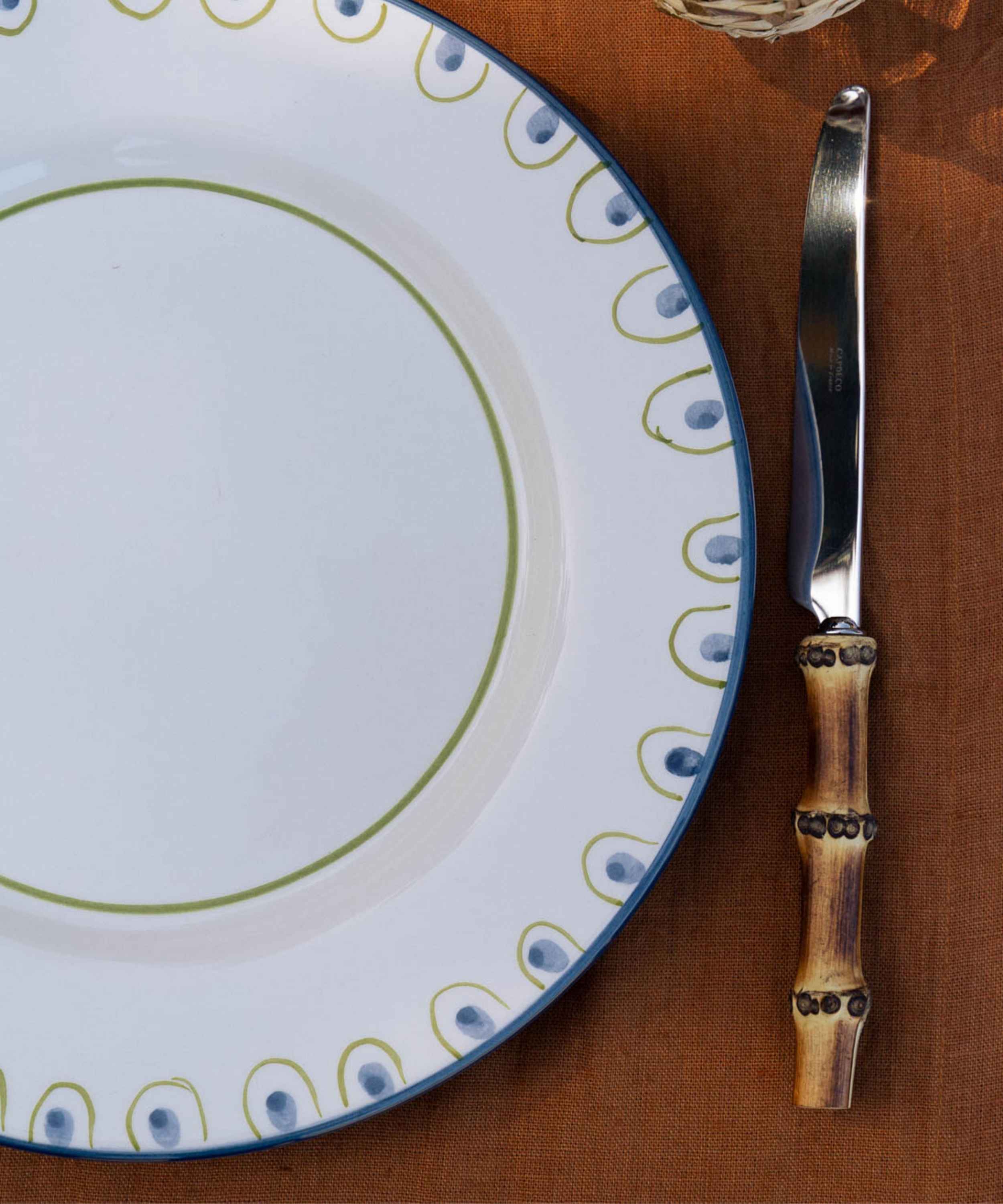 Coconut Hand-Painted Dinner Plate - Set of 4