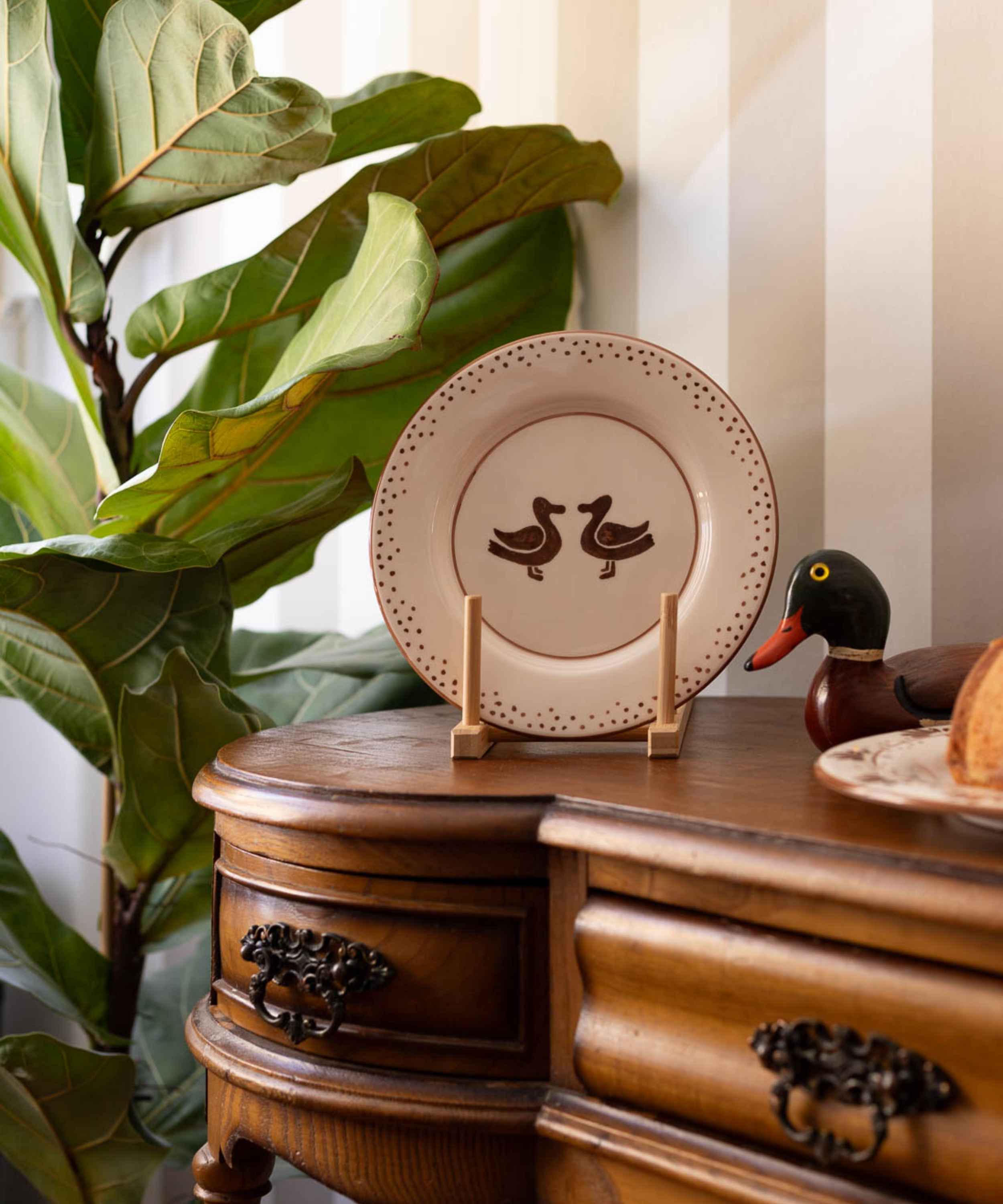 Patos Hand-Painted Salad Plate - Set of 4