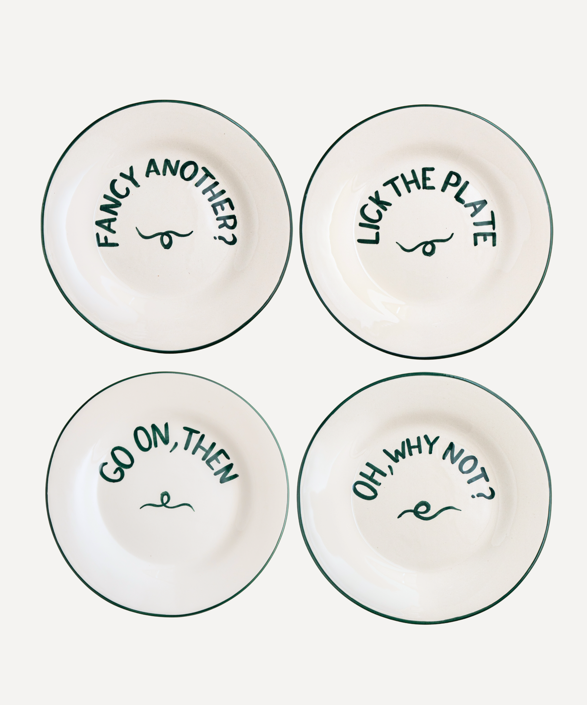 House Party Dessert Plates, set of 4, Valsa by Zoë Feldman