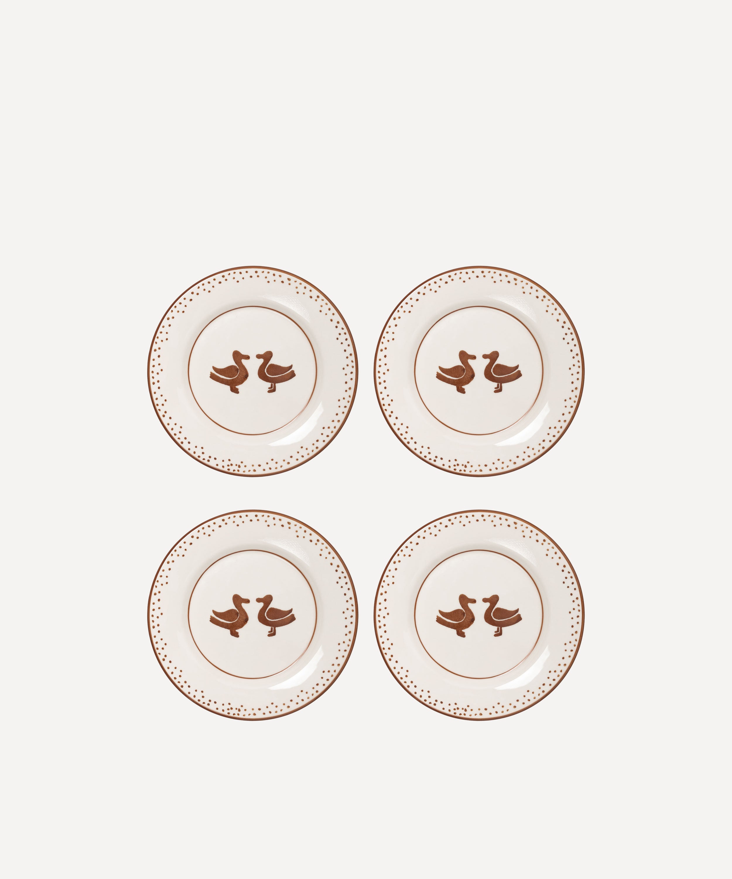 Patos Hand-Painted Salad Plate - Set of 4