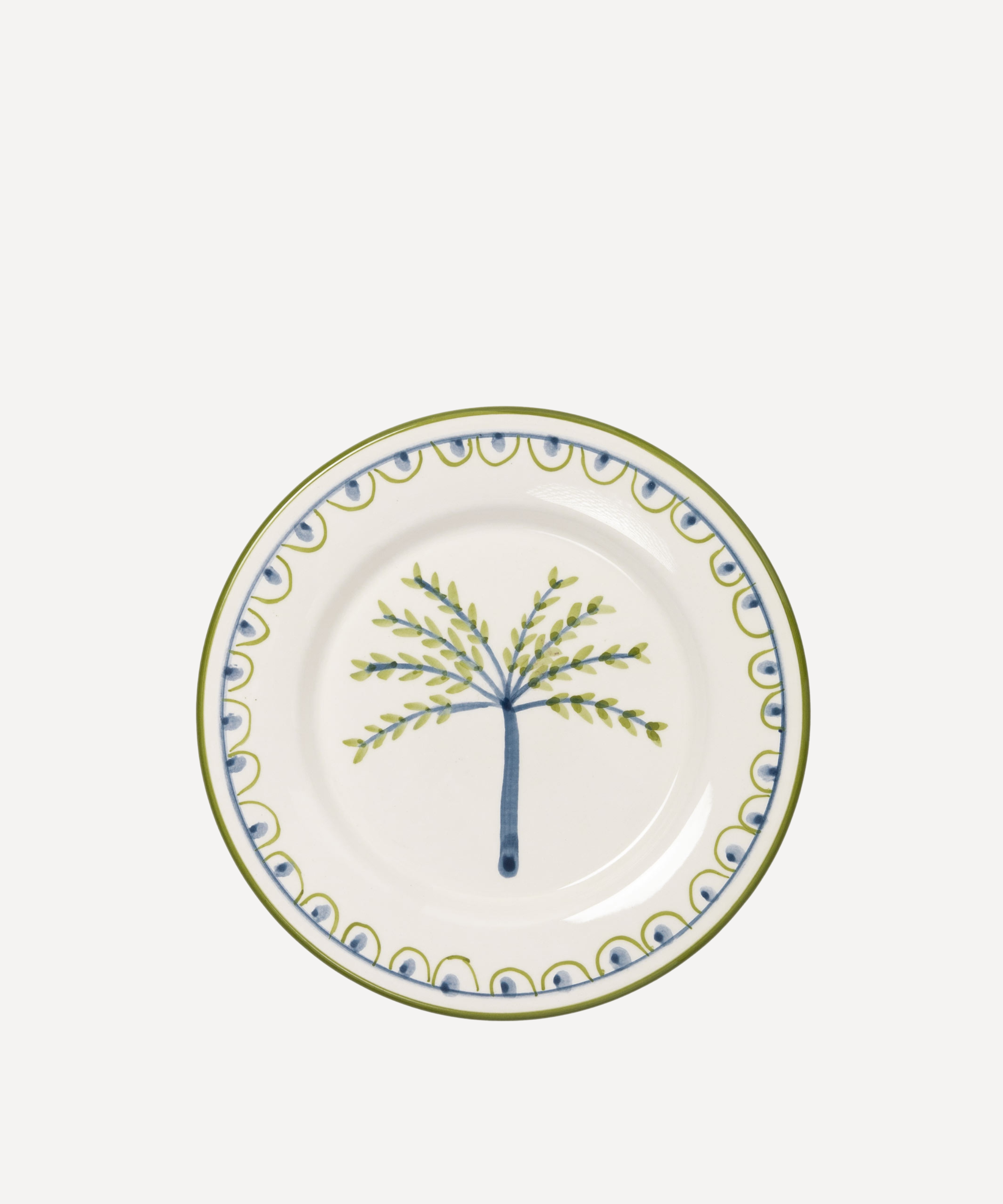 Coqueiro Hand-Painted Salad Plate - Set of 4